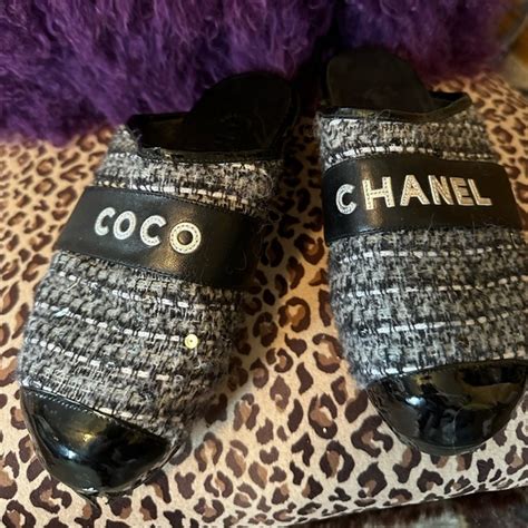 chanel tweed clog|types of chanel tweed.